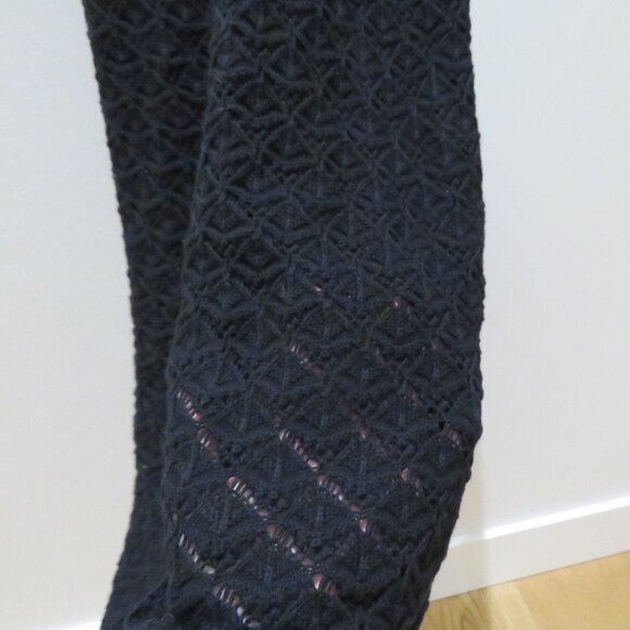 ALICE + OLIVIA Lulu Halter Neck Midi Dress in Black Crochet Evening Cocktail L - Picture 6 of 15